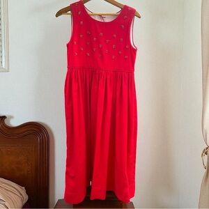 Vintage Strasburg girl’s dress, size 12, fine wale corduroy, lined, cotton, EUC